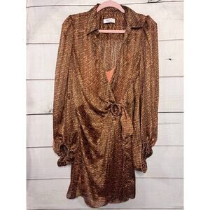 Bailey 44 Dress Size Medium Rust & Brown